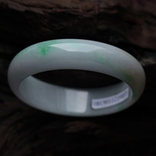 一地情花天然緬甸冰糯種A貨翡翠手鐲 內(nèi)徑58mm