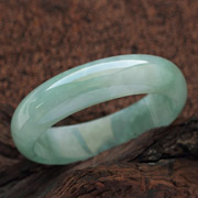 風(fēng)華絕代緬甸天然老坑冰油青翡翠手鐲 內(nèi)徑60MM圖