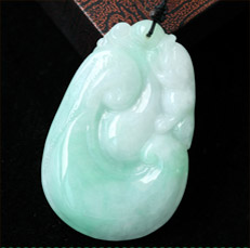 恭喜發(fā)財(cái)緬甸老坑天然翡翠A貨翡翠掛件圖